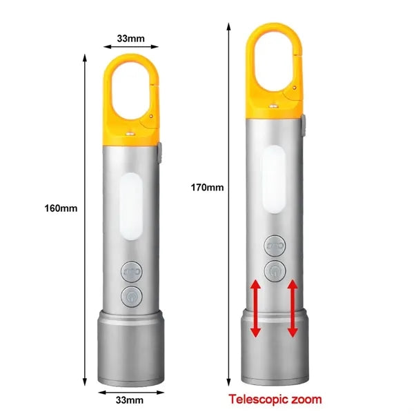 Rechargeable LED Flashlights with 4Color Lampshades