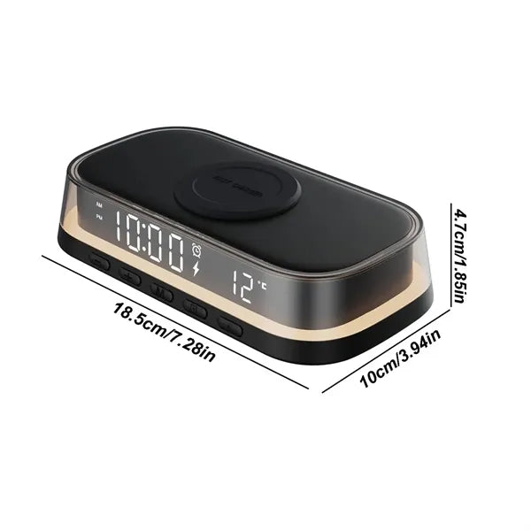 4 in 1 Wireless Charger Digital Alarm Clock