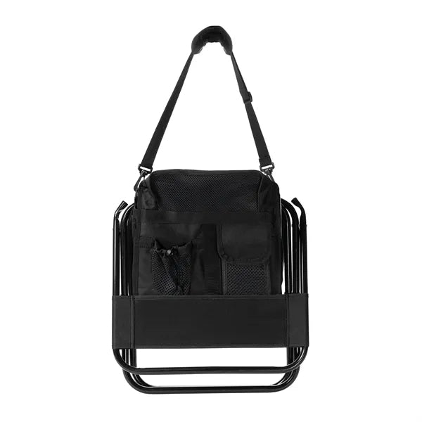 Folding Chair with 24 Can Cooler Bag & Pockets