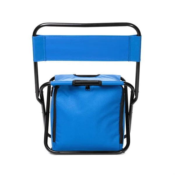 Folding Chair with 24 Can Cooler Bag & Pockets