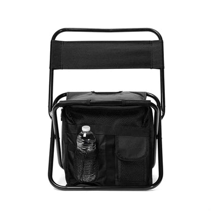Folding Chair with 24 Can Cooler Bag & Pockets