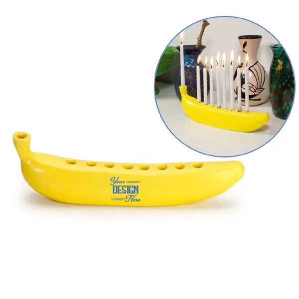 Banana Themed Menorah Candle Holder