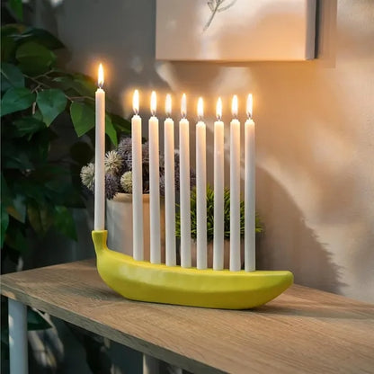 Banana Themed Menorah Candle Holder