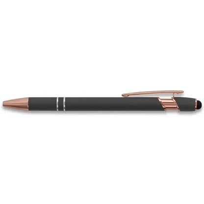 Soft Touch Rose Gold Trim Metal Pens
