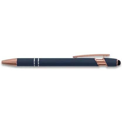 Soft Touch Rose Gold Trim Metal Pens