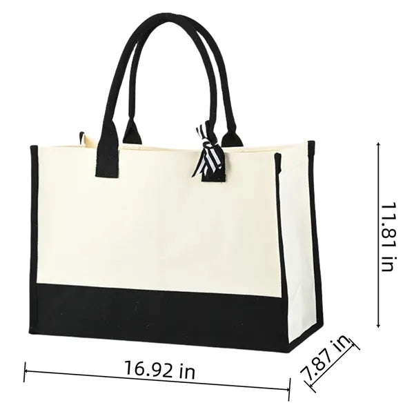 Elegant Canvas Tote Womens Shoulder Bags Single Strap