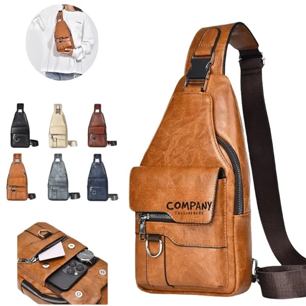 PU Fanny Pack Crossbody Sling Chest Bag Backpack