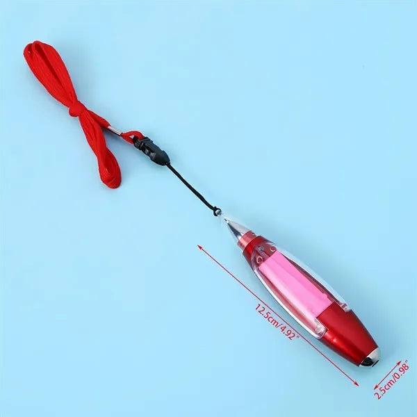 Led Light Ballpoint Pen With Sticky Note