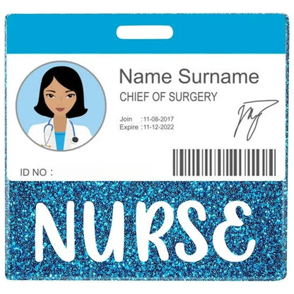 Glitter Light Convenient Durable Work ID Card Holder