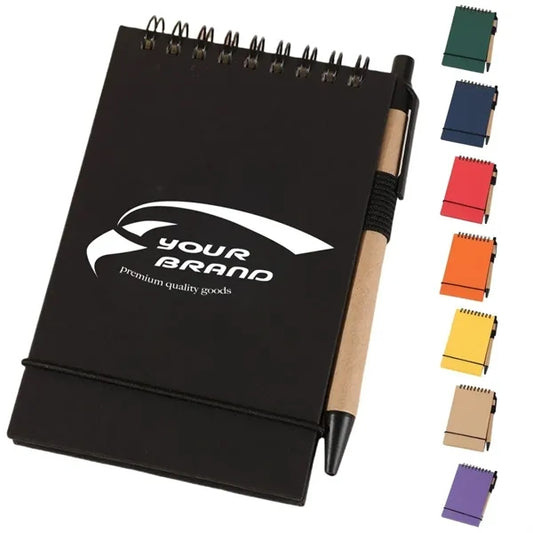 Mini Recycled Spiral Notebook Eco Friendly Portable Writing