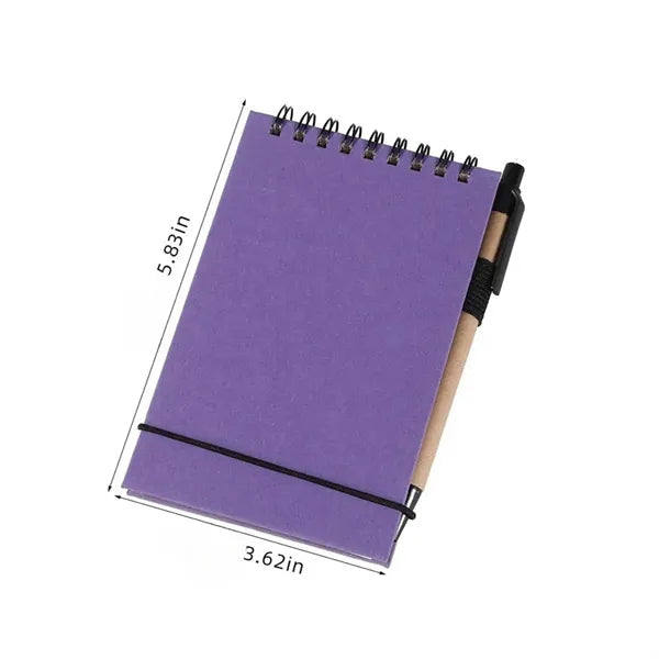 Mini Recycled Spiral Notebook Eco Friendly Portable Writing