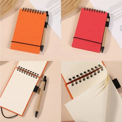 Mini Recycled Spiral Notebook Eco Friendly Portable Writing