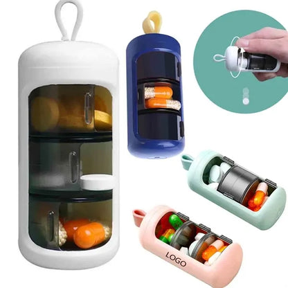 Portable 3 Grids Pill Case