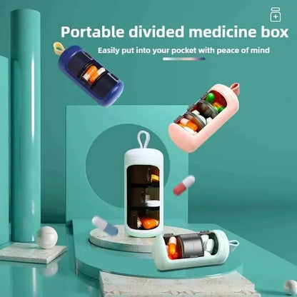 Portable 3 Grids Pill Case
