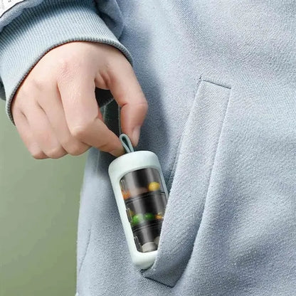 Portable 3 Grids Pill Case