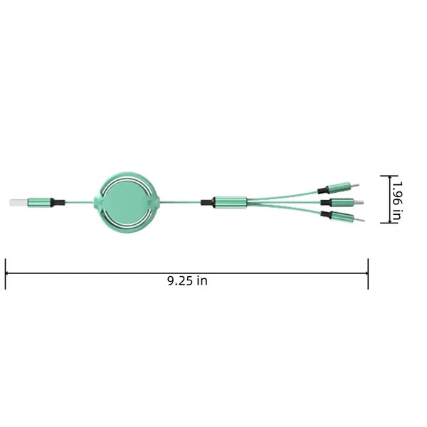 3 In 1 Retractable Charging Cable For Phones And Devices