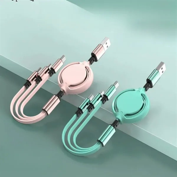 3 In 1 Retractable Charging Cable For Phones And Devices