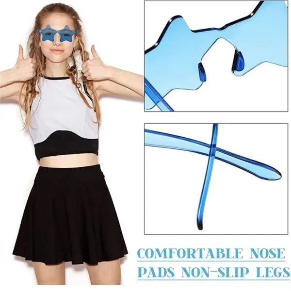 Star Shape Rimless Sunglasses