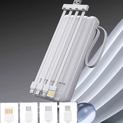 10000mah Power Bank With 4 Cable