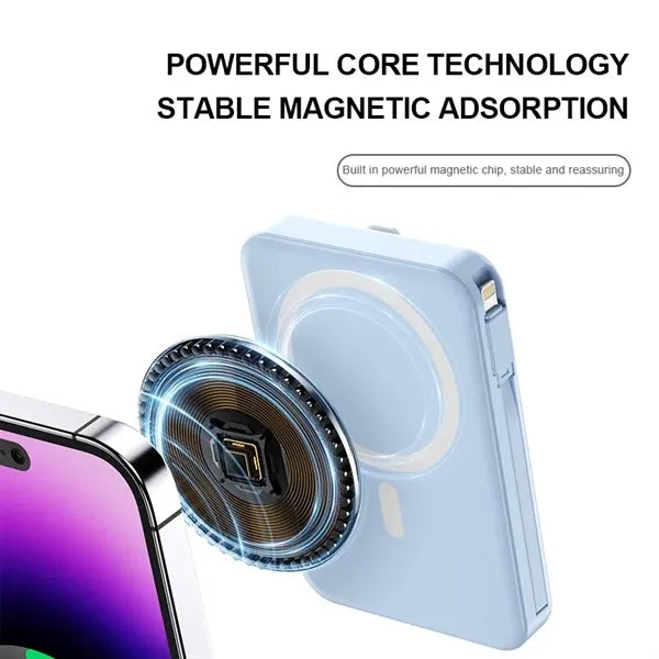 10,000mAh Portable Charger Power Bank with Built-in Cables