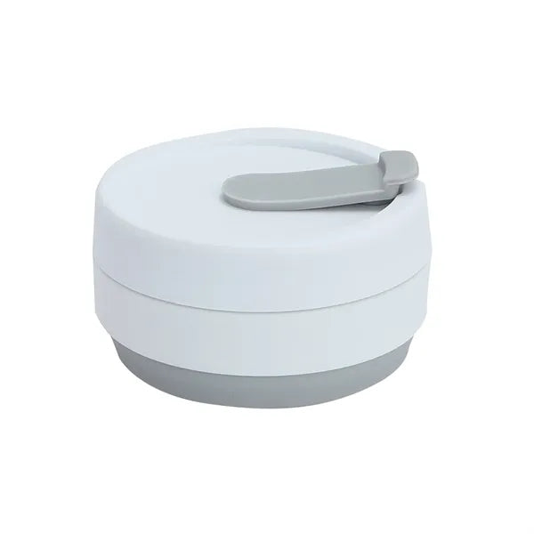 12 OZ Collapsible Foldable Silicone Travel Cup with Straw