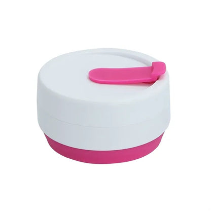 12 OZ Collapsible Foldable Silicone Travel Cup with Straw