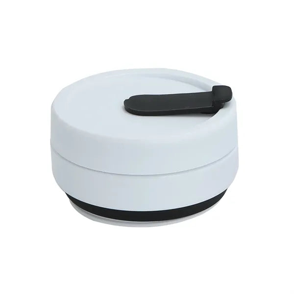 12 OZ Collapsible Foldable Silicone Travel Cup with Straw