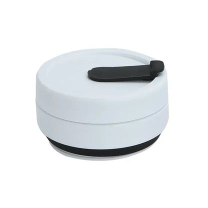 12 OZ Collapsible Foldable Silicone Travel Cup with Straw