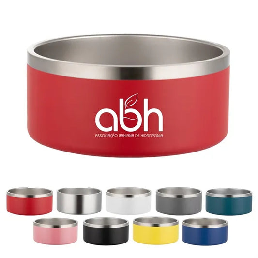 64 Oz. Stainless Steel Dog Bowl