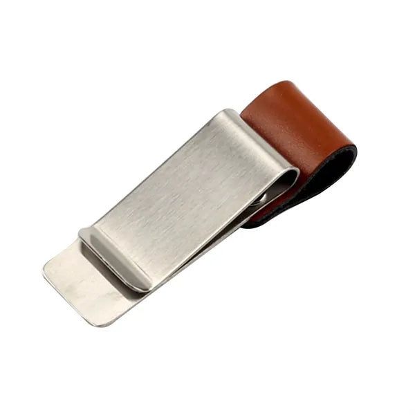 Metal Leather Notebook/Money Clip