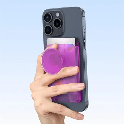 Magnetic Wallet Card Holder with Phone Grip
