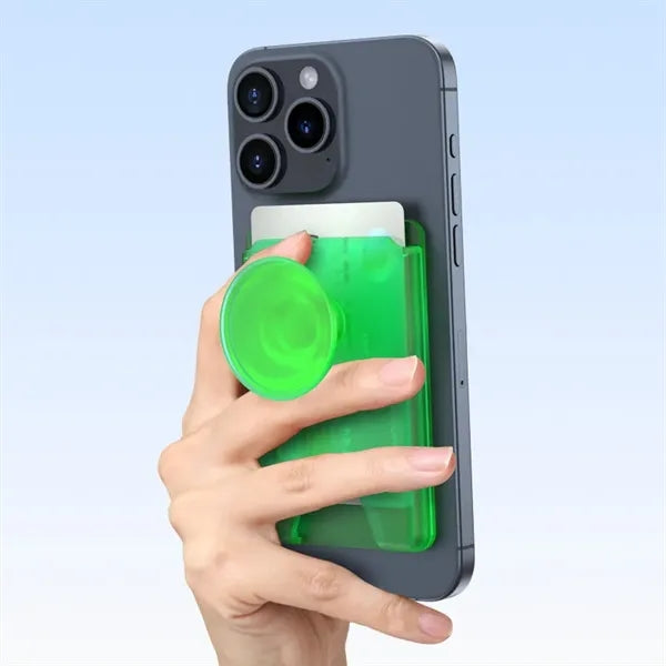 Magnetic Wallet Card Holder with Phone Grip