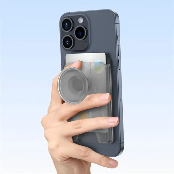 Magnetic Wallet Card Holder with Phone Grip