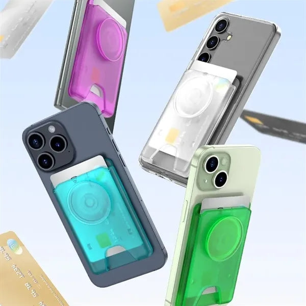Magnetic Wallet Card Holder with Phone Grip