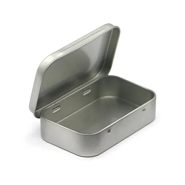Mini Portable Metal Hinged Tin Storage Box