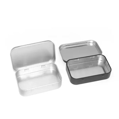 Mini Portable Metal Hinged Tin Storage Box