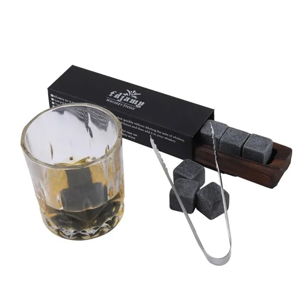 Granite Chilling Whiskey Cube Rocks Set