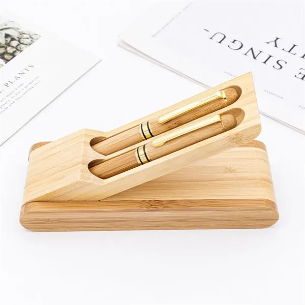 Creative Bamboo Gel Ink Pen Set