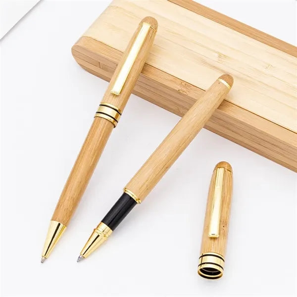 Creative Bamboo Gel Ink Pen Set