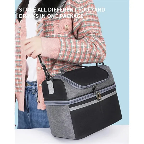 Waterproof Insulated Cooler Lunch Bag With Shoulder Strap