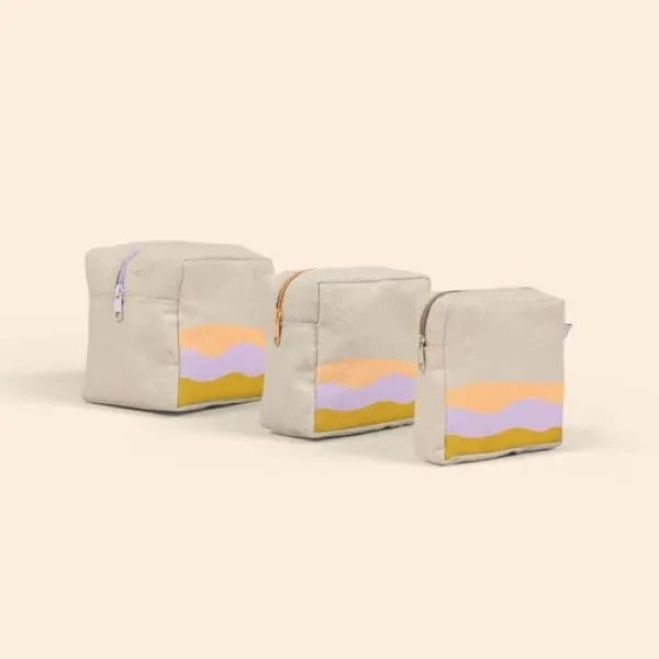 MOD POUCHES SET OF 3 - NATURAL CANVAS