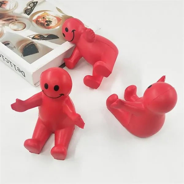 Squeezable Fun Colorful Smile Face Guy Phone Holders