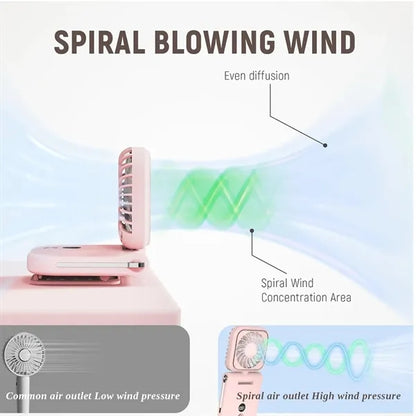 Clip On Rechargeable Hand Fan with LED Display