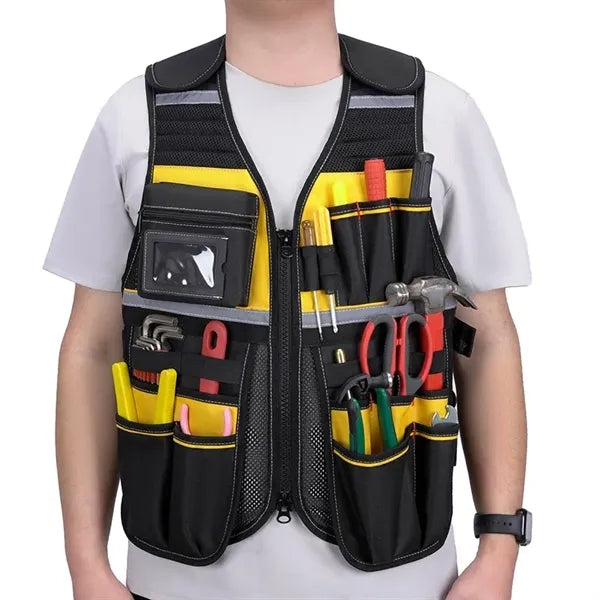 Multi-Pocket Tool Vest Reflective