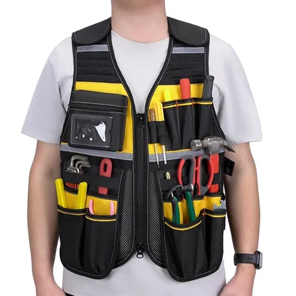Multi-Pocket Tool Vest Reflective