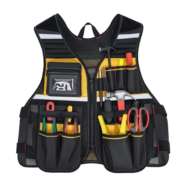 Multi-Pocket Tool Vest Reflective