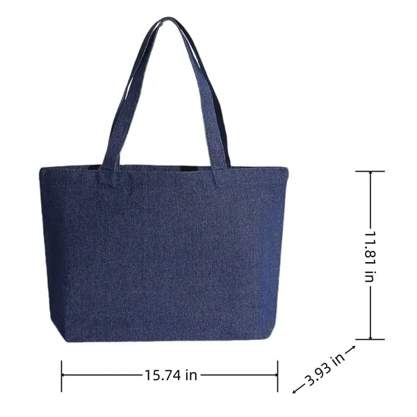 Eco Friendly Denim Tote Bag For Shopping And Daily Use