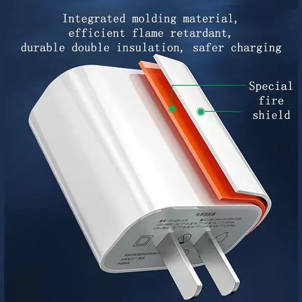 20W Dual Port USB C Fast Charger Block