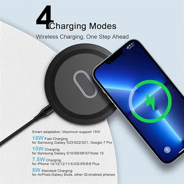 Wireless Fast Charging Pad with Adapter for Android / iPhone