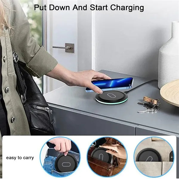 Wireless Fast Charging Pad with Adapter for Android / iPhone